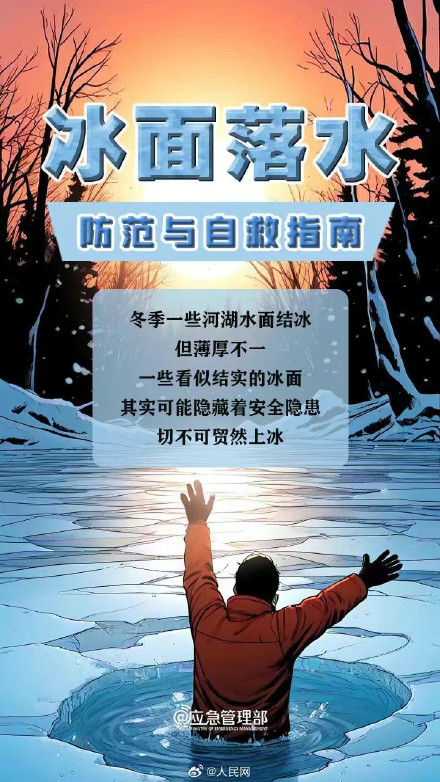 转存！冰面落水自救指南