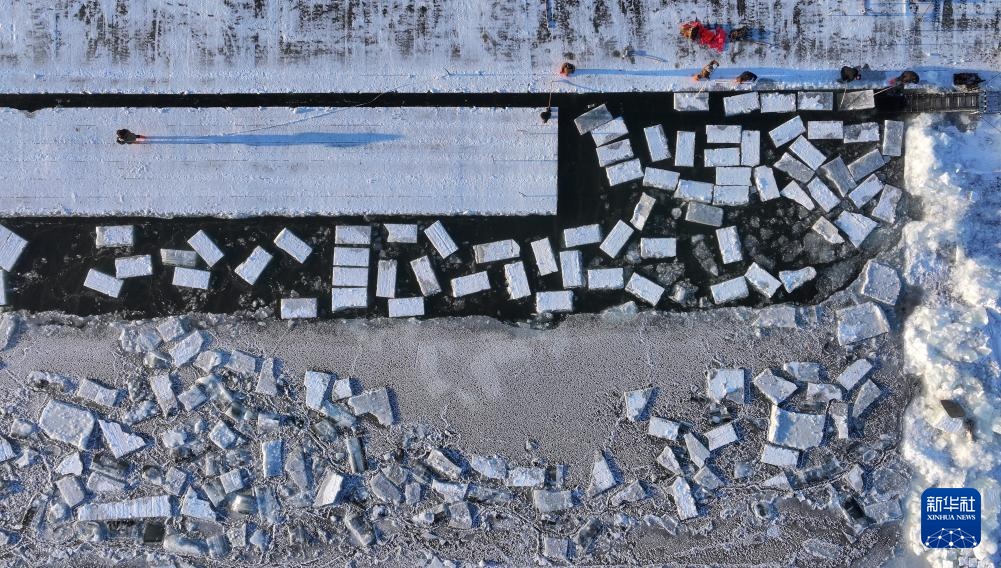 “冰城”哈尔滨开始为下届冰雪大世界存冰
