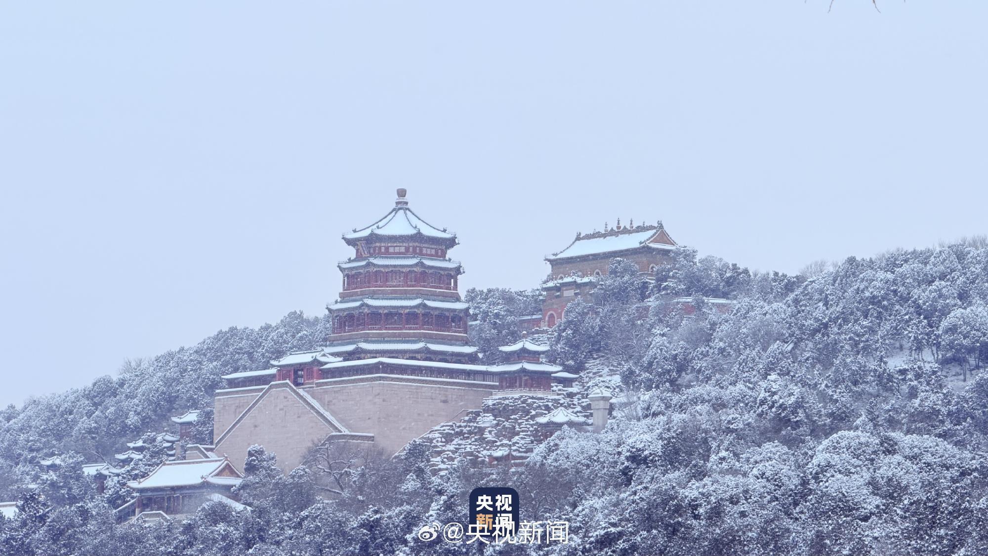 一场雪 颐和园美成了国画