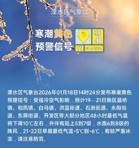 -6℃！有冰冻！南京发布寒潮预警