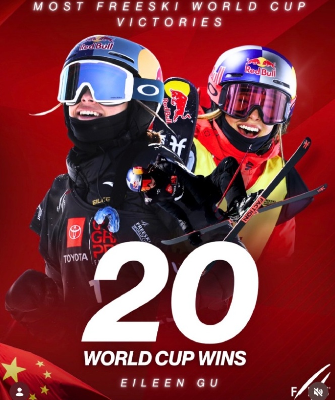 谷爱凌回应世界杯个人第20冠：不可思议，难忘的一天