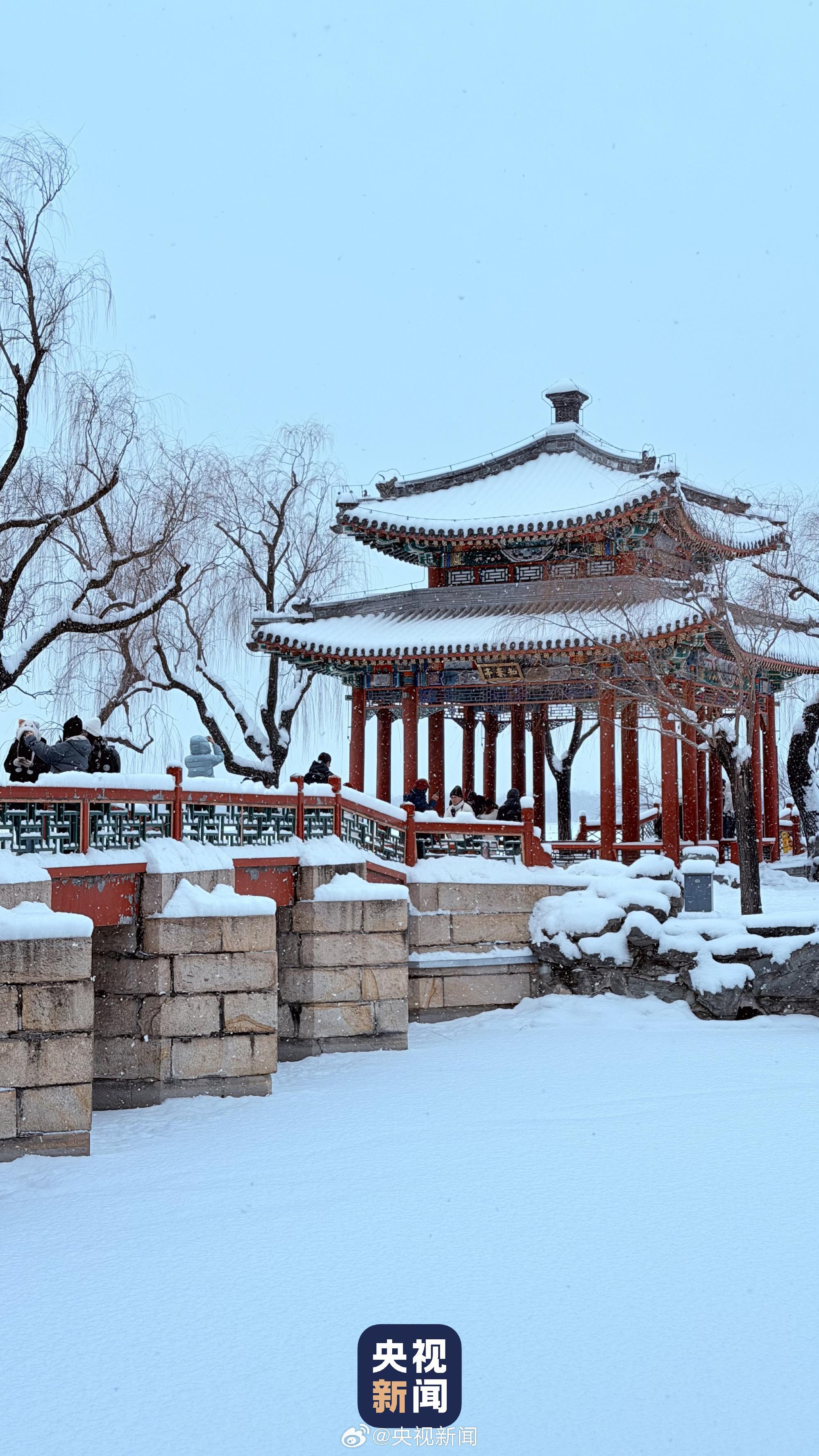 一场雪 颐和园美成了国画