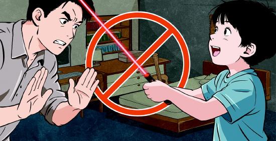 激光笔使用不当易导致未成年人视力受损