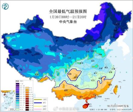 寒潮冰冻大风三预警齐发