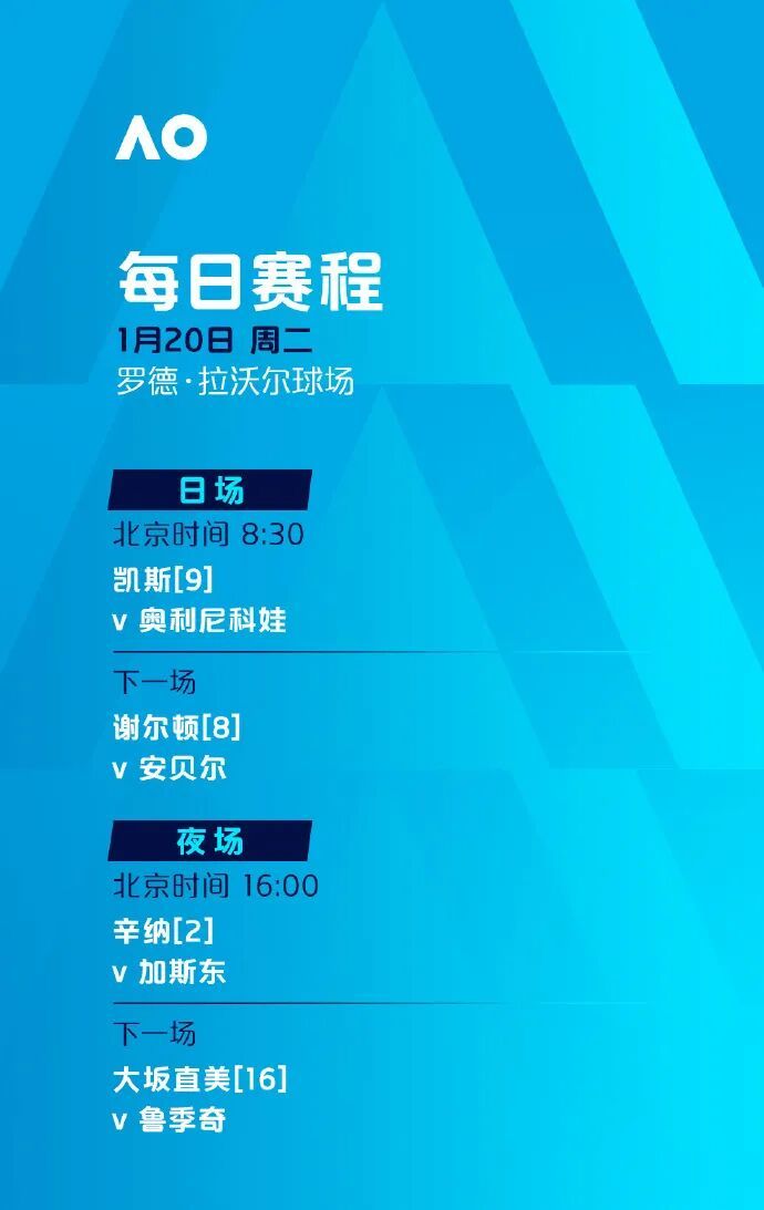 张帅、王欣瑜、吴易三位中国球员冲击单打次轮，澳网今日赛程公布