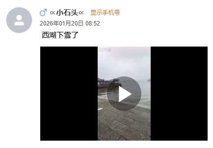 刚刚等到了！西湖下雪了！越下越大！还在继续