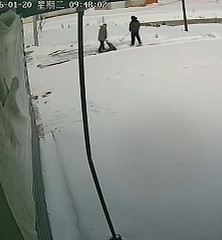 远亲不如近邻！女子在外打工想通过监控看看老家雪景，结果发现邻居两位老人帮忙扫雪
