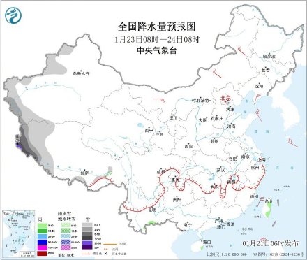 22日至23日新疆和西藏西部有较强降雪