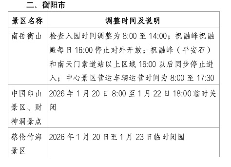 湖南多地景区因冰雪天气临时闭园