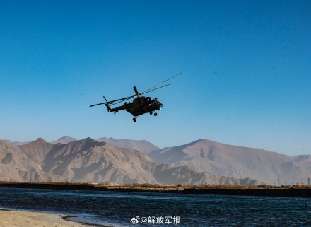 转发收藏！高原直升机演练现场图