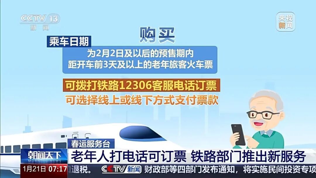 今年春运老年人可以电话订票啦！这份操作指南请转给长辈