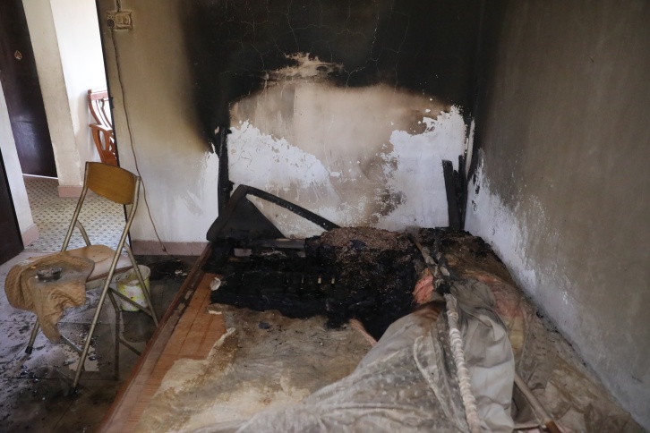 广东一男子在火灾中丧生，消防员赶到时火已被死者妻子用2盆水扑灭