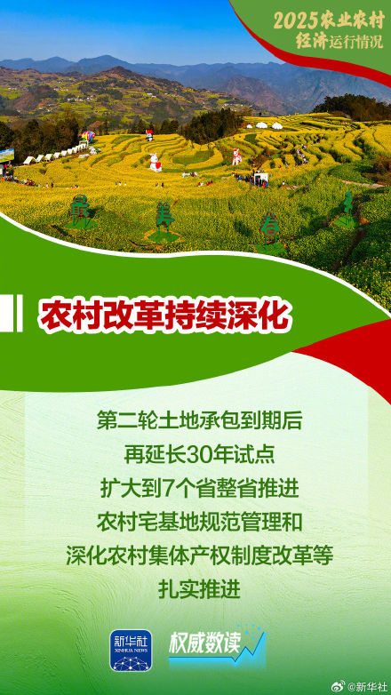 2025农业农村经济运行成绩单来了! 2025农业农村经济运行成绩单来了!