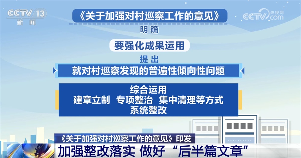 加强对村巡察工作打出“组合拳” 多举措做好“后半篇文章”提升百姓获得感
