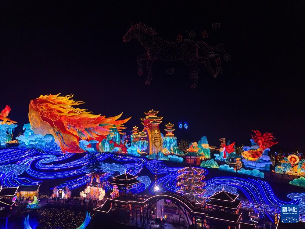 第32届自贡国际恐龙灯会亮灯