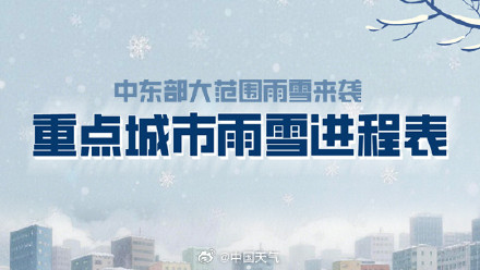 影响超25省份！中东部大范围雨雪来袭 雨雪进程表看你家何时飘雪