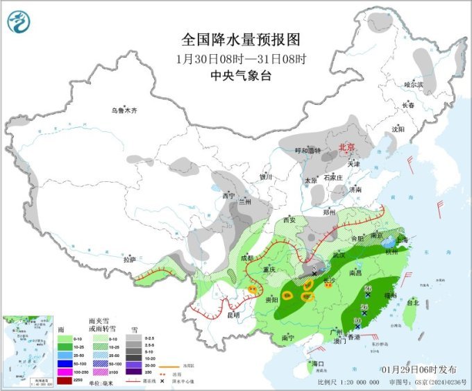 大范围雨雪覆盖十余省份 陕豫鄂湘等地警惕局地暴雪冰冻灾害
