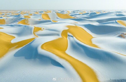 好美！塔克拉玛干沙漠雪顶咖啡又上新