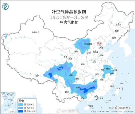 冷空气继续影响我国 雪线南压南方多地雨雪混杂