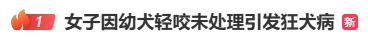 热搜第一！女子被幼犬轻咬后，引发狂犬病！这个误区太致命→