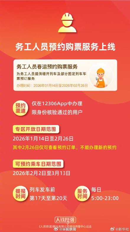 转发提醒！2026春节假期首日车票今起开售