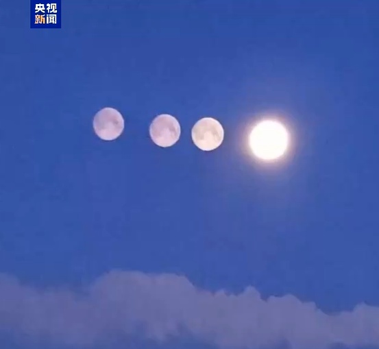 俄罗斯夜空出现“4个月亮”