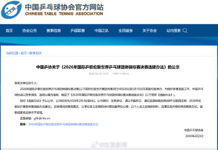 伦敦世乒赛选拔办法公布 王皓、马琳回应