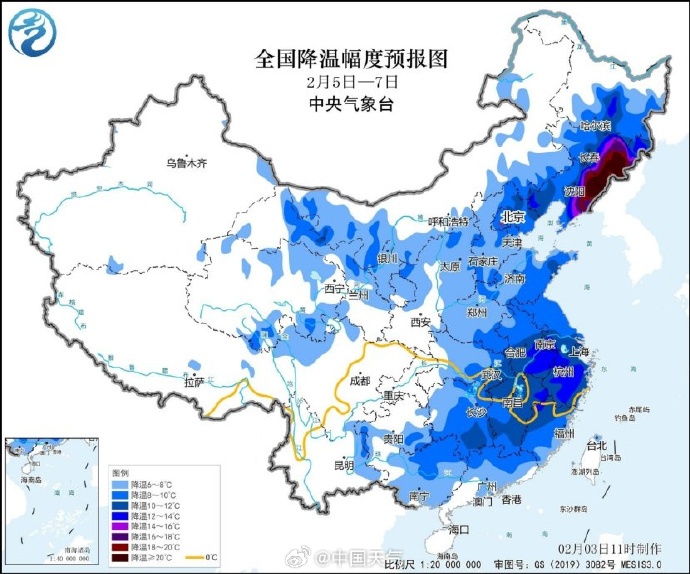 骤降10℃+冰冻！寒潮蓝色预警！本周南京将迎降雪，部分地区大雪