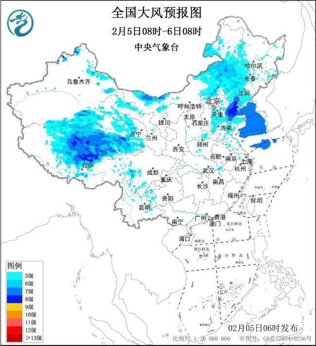 寒潮+大风蓝色预警！中东部大部气温将下降6至10℃