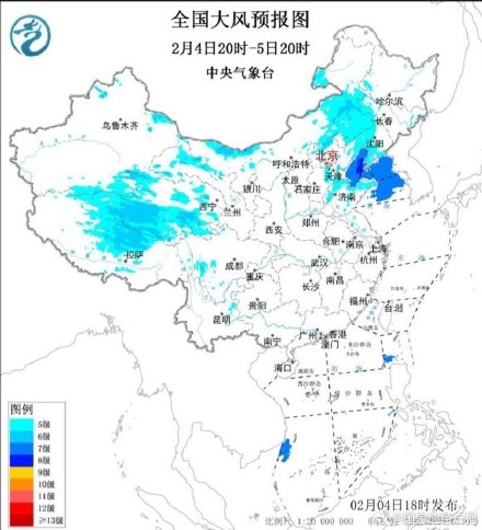 大风寒潮双预警生效中 局地降温20℃以上