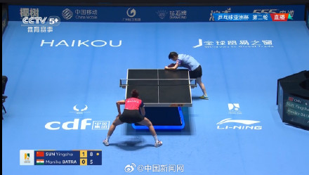 孙颖莎海口亚洲杯两连胜