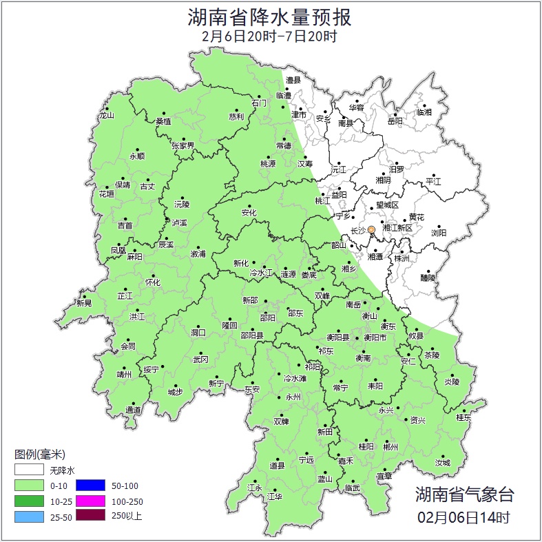 寒潮蓝色预警持续生效！湖南部分地区有雨夹雪或冻雨