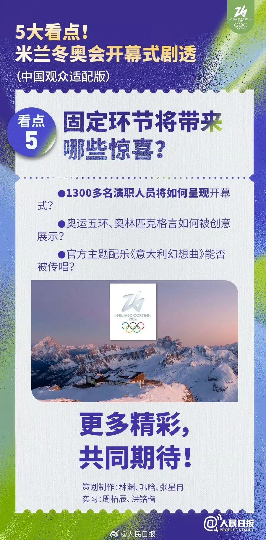 冬奥会开幕，中国红闪耀米兰！