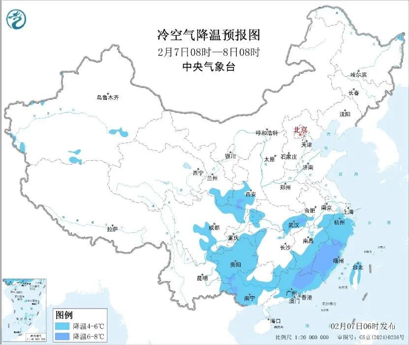 江南华南等地气温走低！四川西藏等地多雨雪天气