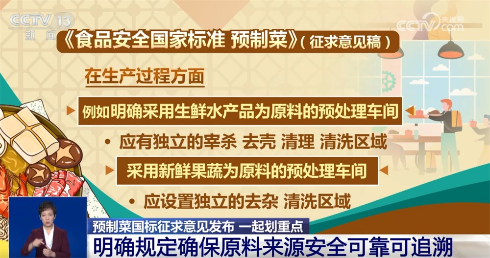 预制菜“国标”公开征求意见 哪些信息事关大众“舌尖上的安全”？ 一起划重点↓