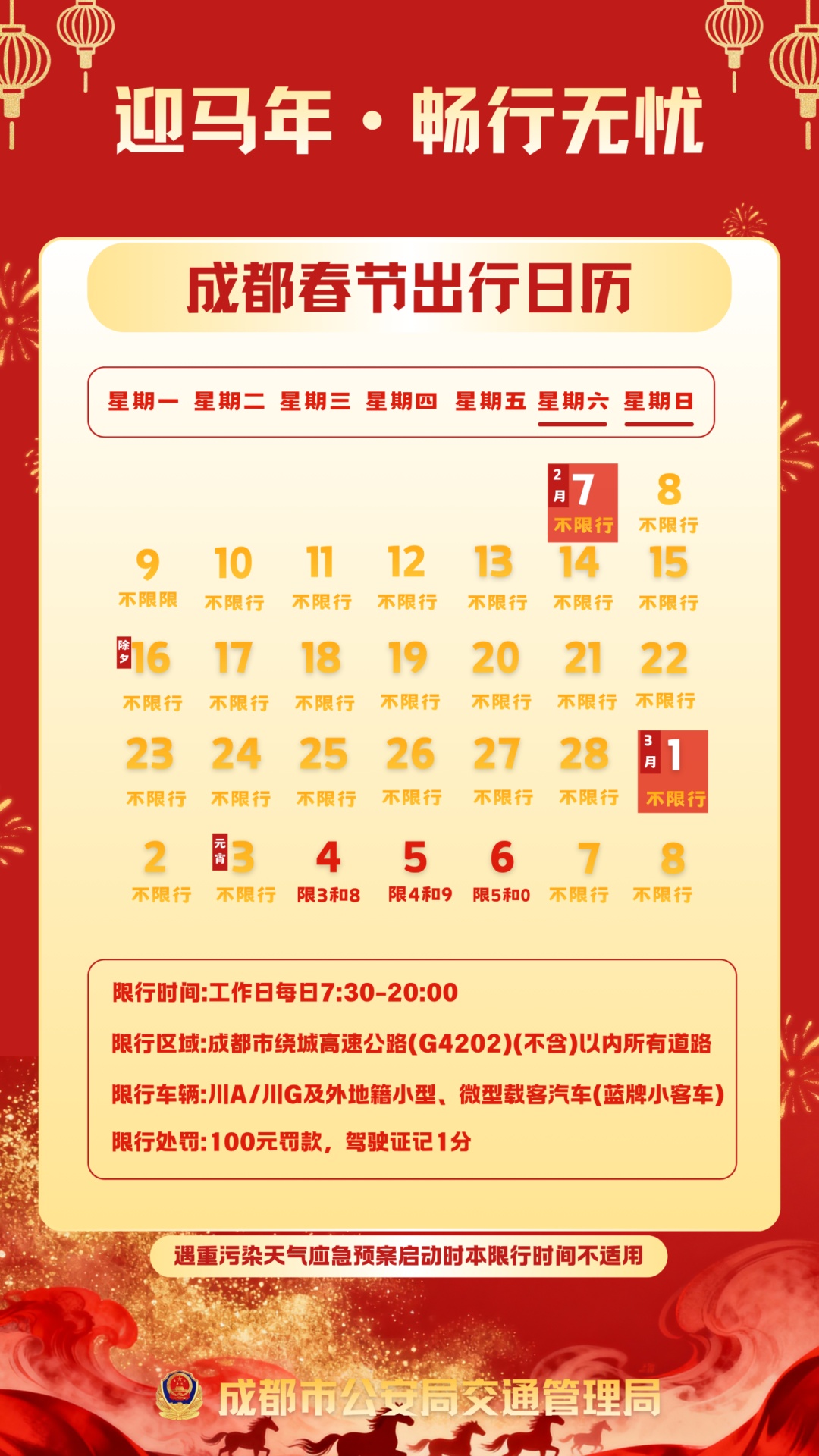 今天起，成都连续25天不限行！
