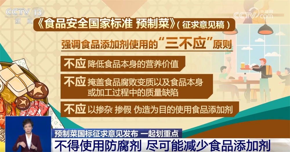 预制菜“国标”公开征求意见 哪些信息事关大众“舌尖上的安全”？ 一起划重点↓