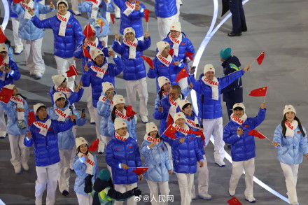 冬奥会开幕式，为中国队加油！