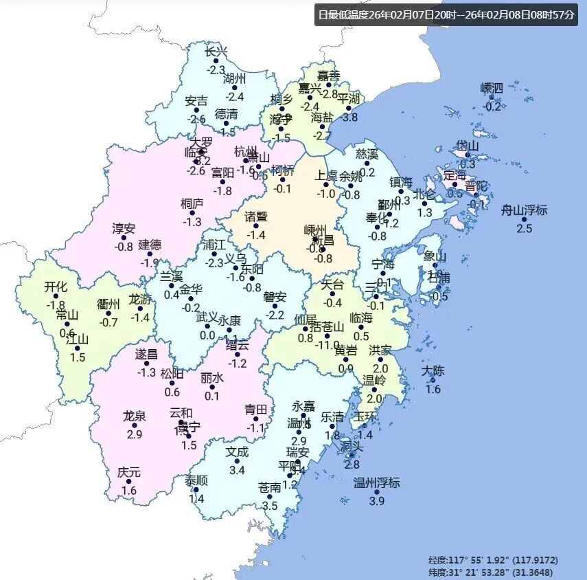零下10℃！浙江明天迎近期“最冷早晨”，这天起开始升温
