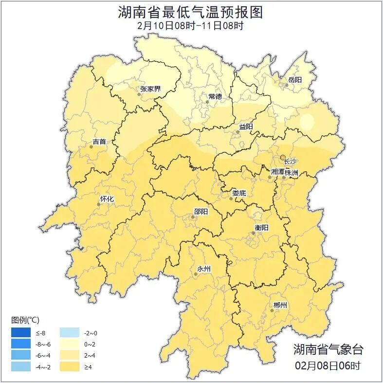 湖南多地将迎降雨，局地有雨夹雪或雪