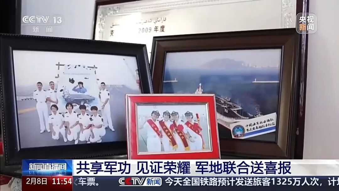 辽宁舰女兵索菲亚，你的立功喜报已经送到家了！