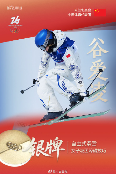 谷爱凌银牌纪念海报