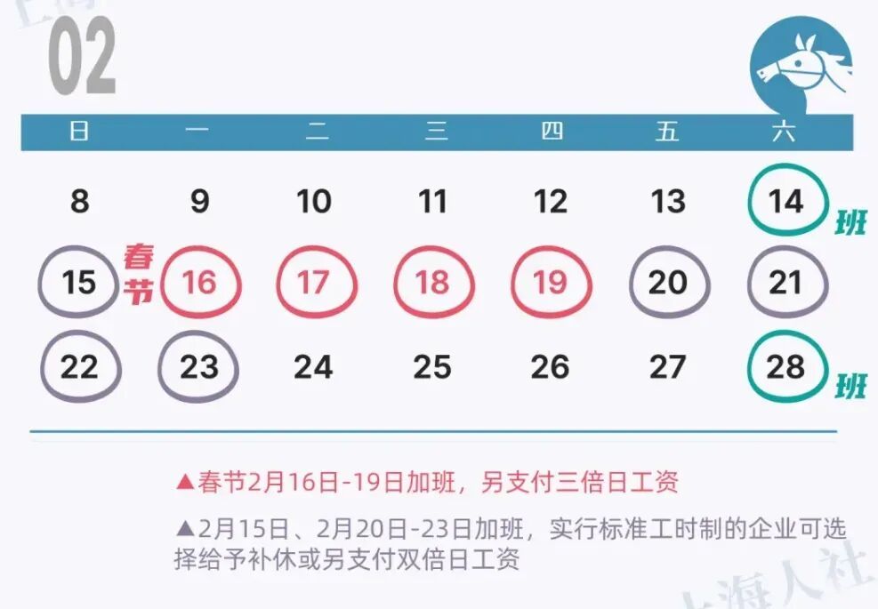 史上最长的春节长假!哪几天上班是3倍工资? 史上最长的春节长假!哪几天上班是3倍工资?