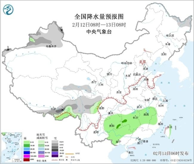 春运天气来了：新疆北部等地有较强降雪 江南等地多阴雨