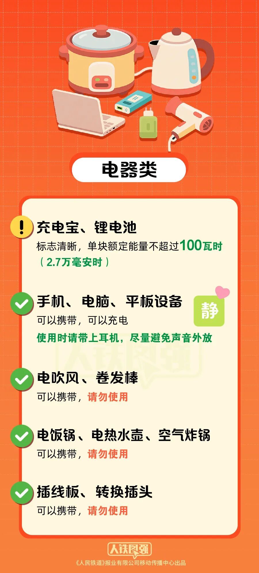 白酒、充电宝能过安检吗？火车携带物品指南来了！