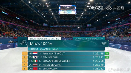 米兰冬奥会短道速滑孙龙夺银 林孝埈无缘半决赛 米兰冬奥会短道速滑孙龙夺银 林孝埈无缘半决赛