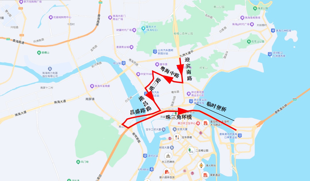 港珠澳大桥珠海口岸临时施工便桥将正式停用 港珠澳大桥珠海口岸临时施工便桥将正式停用