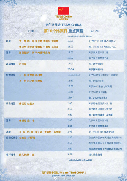 米兰冬奥除夕赛程
