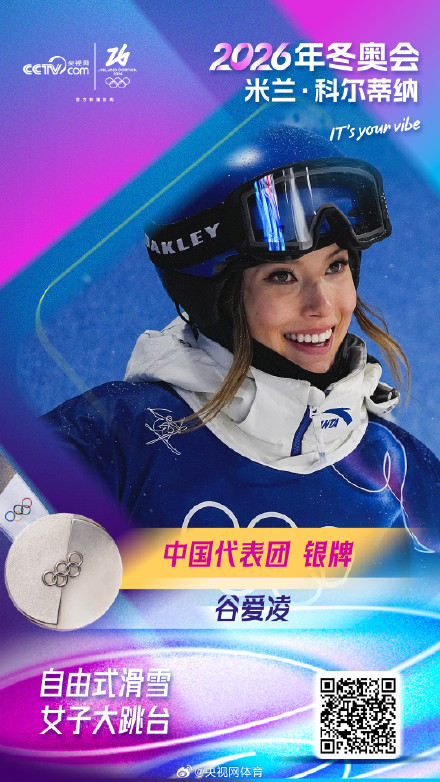 谷爱凌大跳台银牌