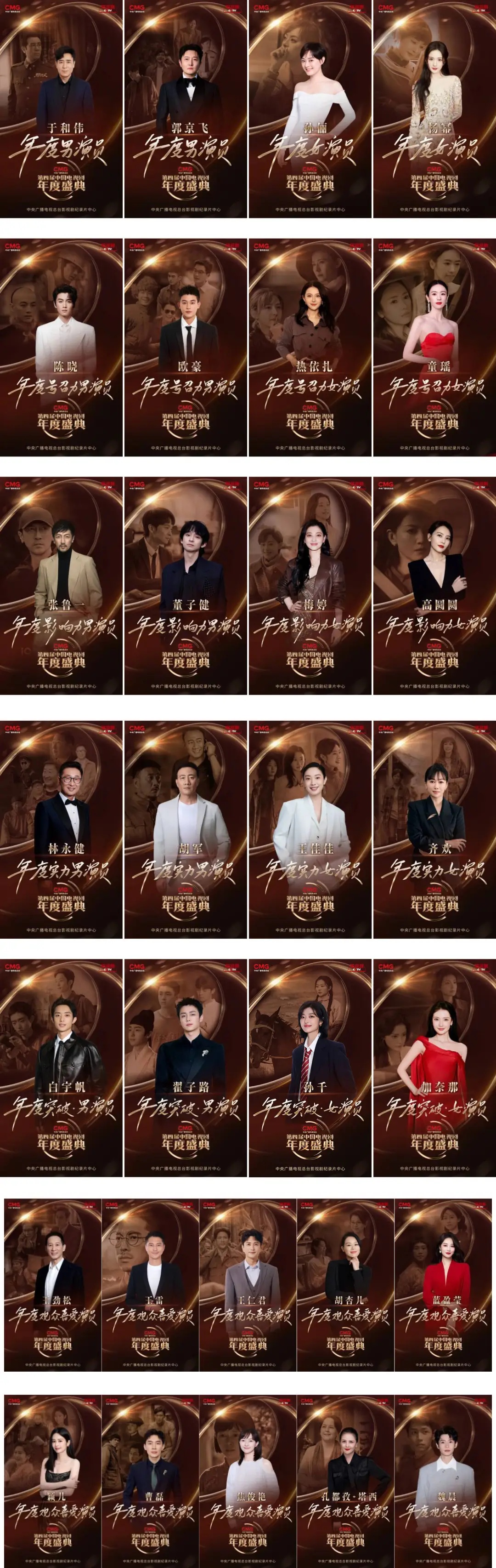 杨幂、孙俪获视后，于和伟、郭京飞获视帝！中国电视剧年度盛典多项荣誉揭晓